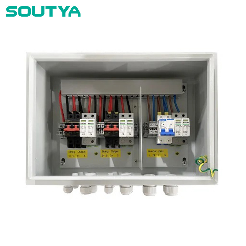 Kotak Penggabung DC+AC 600V 1000V 2 In 2 Out Home Box